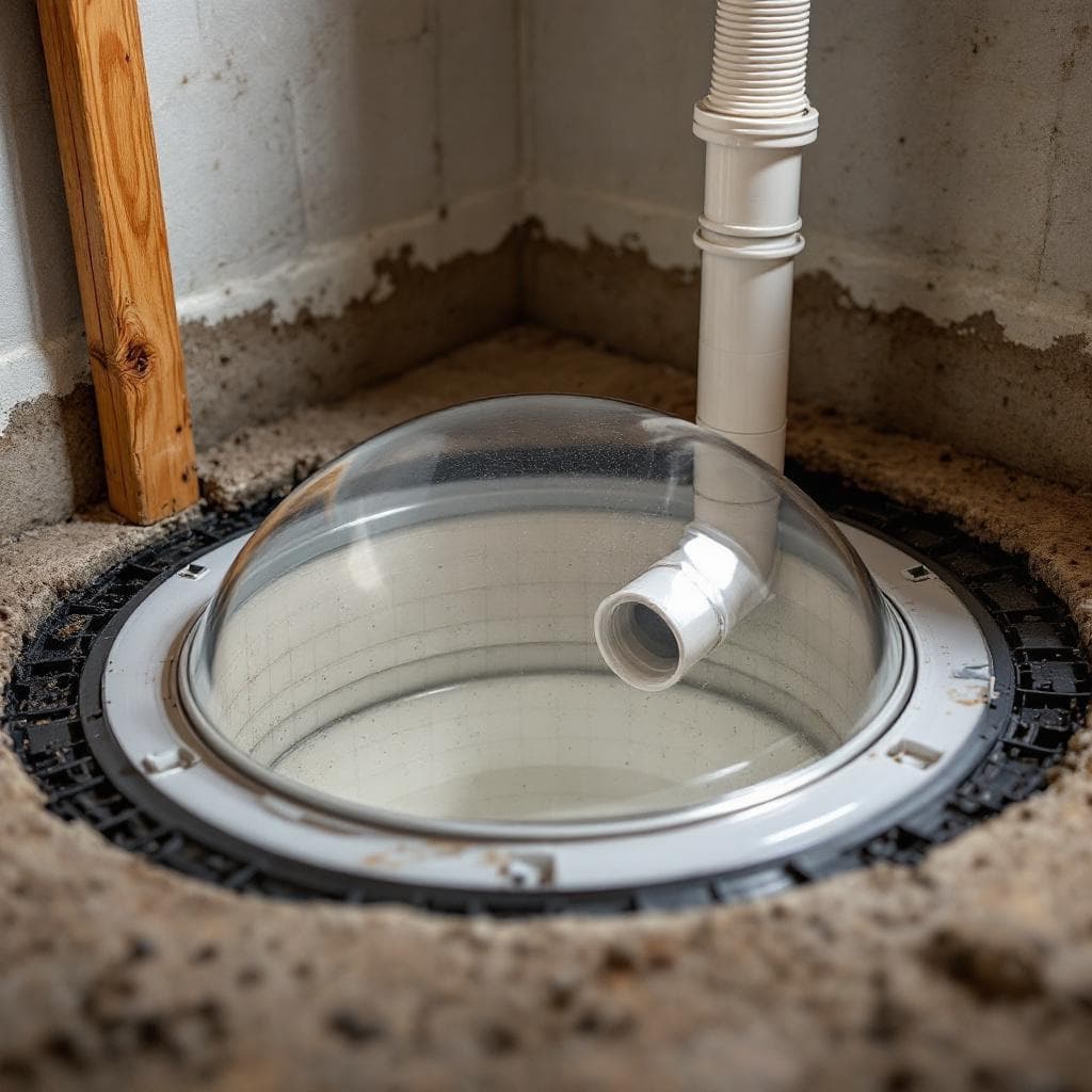 Sealed sump pit cover with gasketed pipe penetration as part of a radon mitigation system